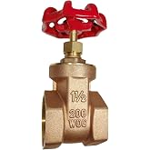 GUXGUY NPT1-1/2&rdquo; Brass Gate Valve DN40 | Rotary Globe Valve for Water Pipes, Fuel Water Gas Flow Control, Air Switches, Water Meter Front Switches and Air Compressors
