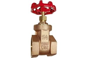GUXGUY 1-1/2” Brass Gate Valve DN40, NPT Brass Female Threaded Rotary Globe Valve for Water Pipes, Fuel Water Gas Flow Control, Air Switches, Water Meter Front Switches and Air Compressors, etc