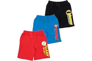 DC Comics Justice League Batman Superman The Flash French Terry 3 Pack Shorts