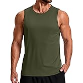 COOFANDY Men's Workout Tank Tops Quick Dry UPF 50+ Muscle Sleeveless Shirts Gym Athletic Running Summer Beach Swim Shirt