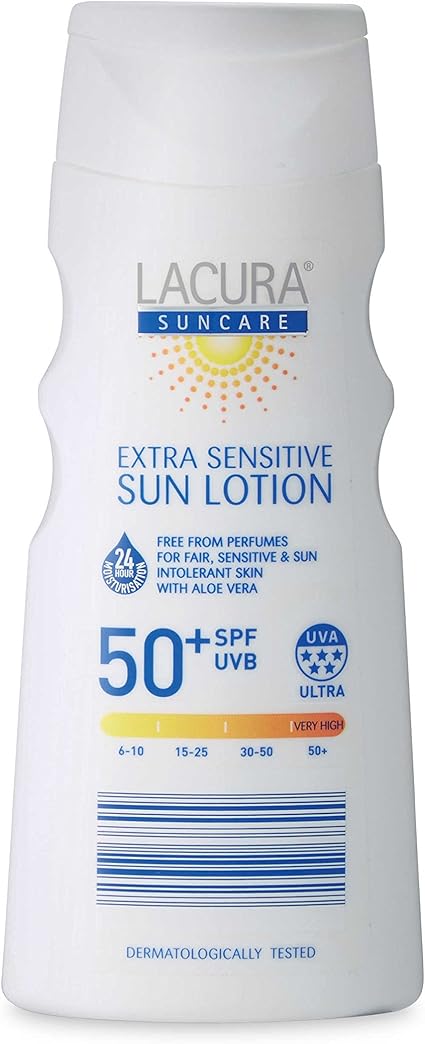 lacura extra sensitive sun lotion 50