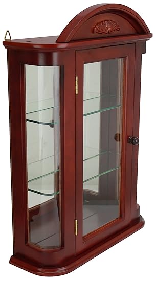 Design Toscano Rosedale Glass Wall Mounted Storage Curio Cabinet