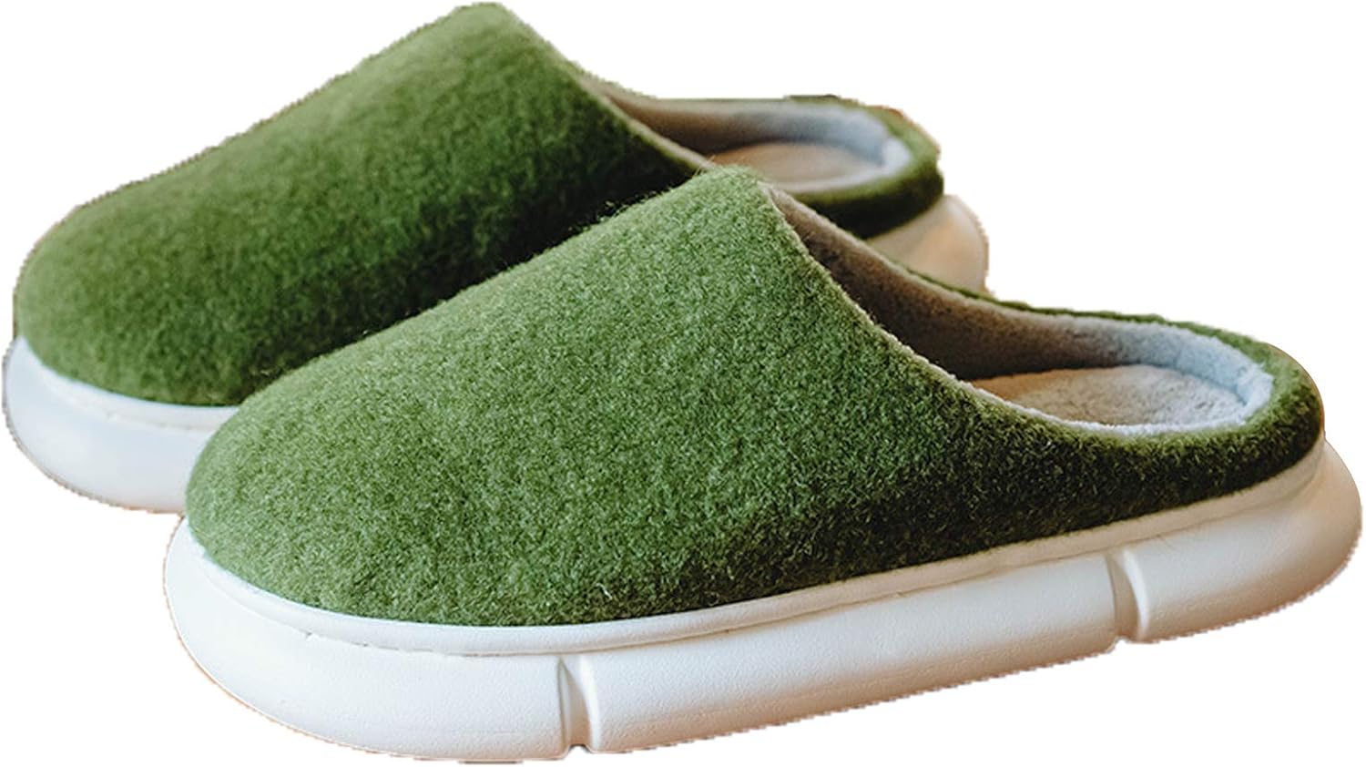 Soft Plush Slip on House Slippers Warm Winter Indoor SoftSoled