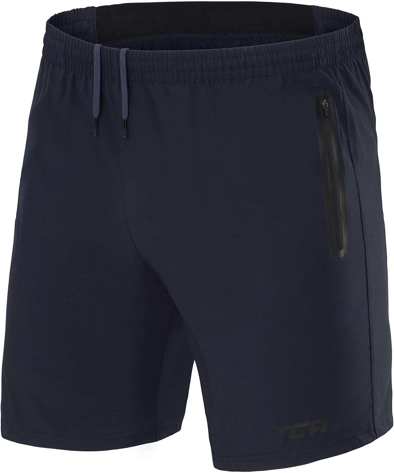 TCA Elite Running Shorts Men with Zip Pockets Asphalt S