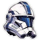 SW Clone Trooper Helmet Sticker Decal Notebook Car Laptop 5.25"x5.5" (Color)