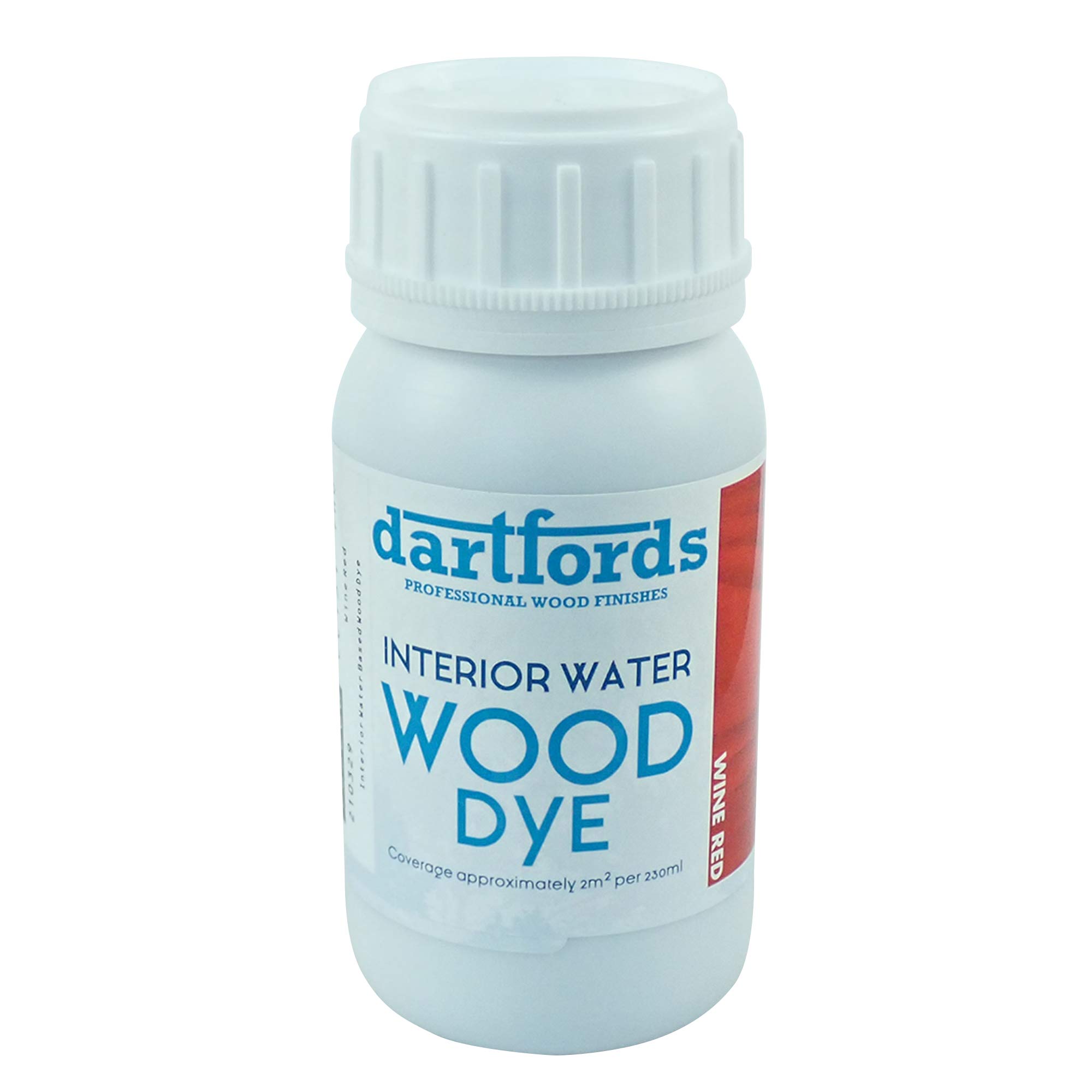 dartfords Interior Water Based Wood Dye - Wine Red, 230ml Bottle