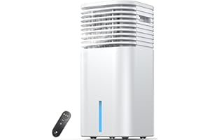 AEROZY Windowless Portable Air Conditioner, 24.6" Small Evaporative Air Cooler for Room No Window, 3-Speed Settings, 4 Modes, 7H Timer, Remote Control, 4 Ice Packs, Quiet AC Unit for Bedroom