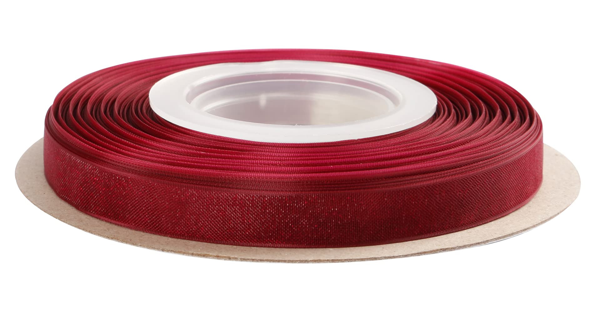 Joycrosso 9mm Wine Shimmer Sheer Organza Ribbon Sheer Chiffon Ribbon 45 Meters-Roll Multiple Colors Available for Gift Wrapping Wedding Events Christmas Décor