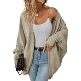 Sidefeel Womens Oversized Cardigan Sweaters Boho Lightweight Sweater | Long Sleeve, Batwing Sleeve, Knit Open Front, Shrugs, Kimonos, Trendy Cozy Cute, Holiday, Fall Outfits, Winter Clothing