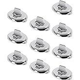 Nerites Twist Lock Common Sense Fastener, Marine Grade Plated Brass Turn Buttons for Boats, Sailboats, RVs, Dinghies and Caravans, Brass Main Body and Spring Zinc, Standard Base Fixing(10 PC)