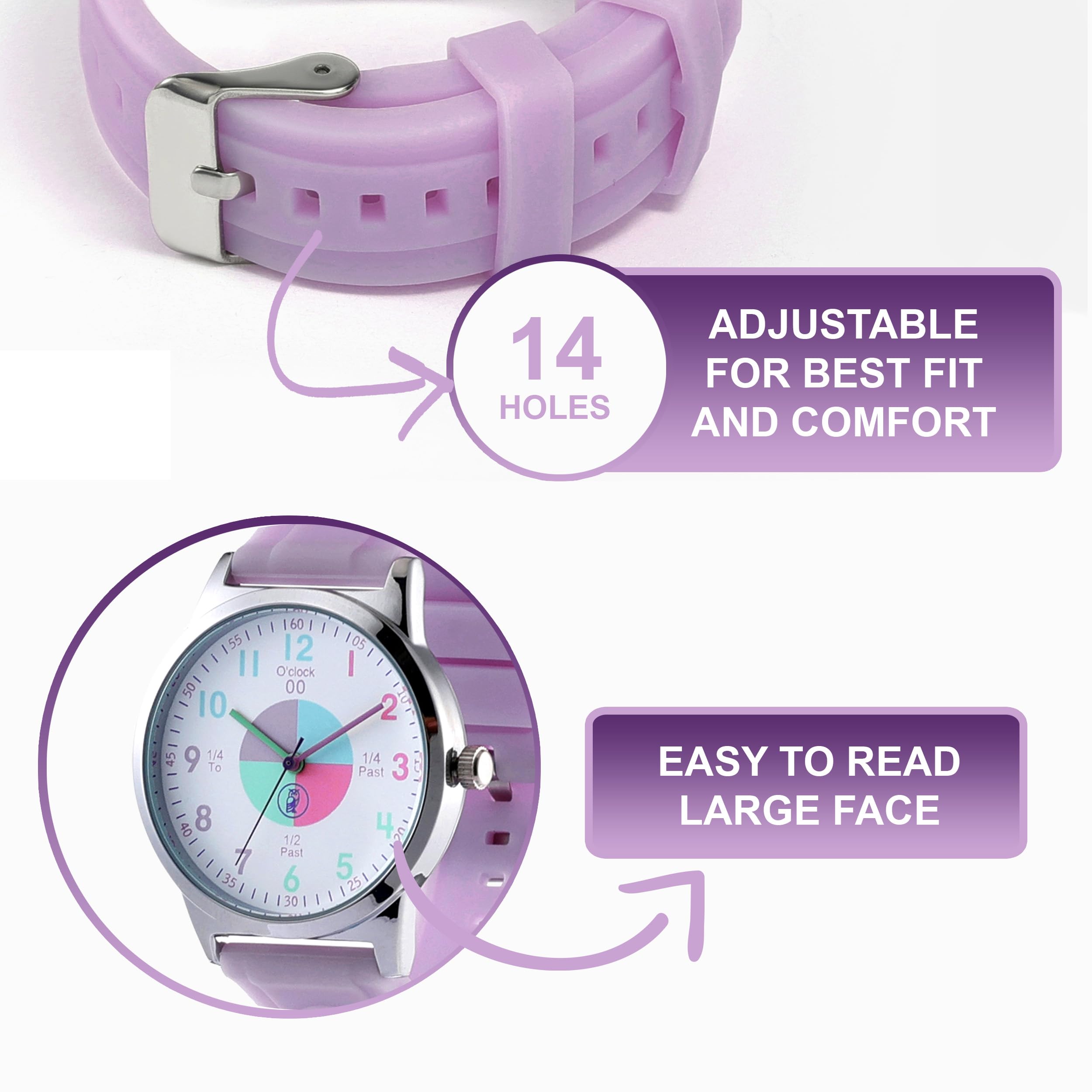 OWLCONIC Analog Kids Watch - Girls & Boys Watches Ages 7-12 - Kids Analog Watch - Telling Time Teaching Tool - Gift Watches for Girls and Boys