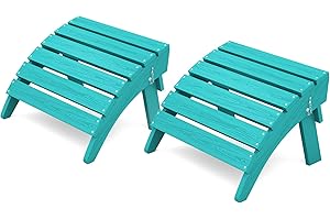 KINGYES Folding Adirondack Ottomans Set of 2 for Adirondack Chair, Aruba