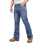 BOCOMAL FR Jeans for Summer Midweight EX-Soft Relaxed Boot Cut Vintage Washed Flame Resistant Work Pants NFPA2112 CAT2