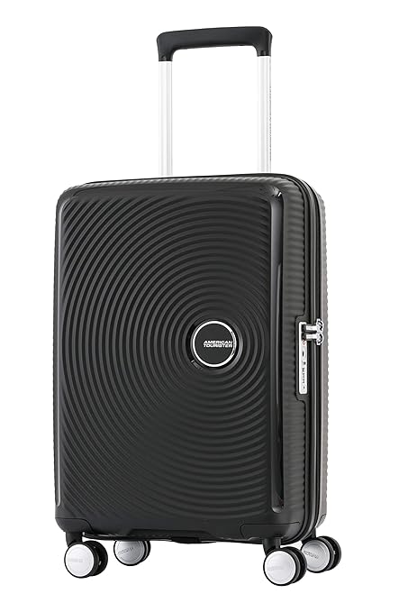 American Tourister Curio Polypropylene 55 cms Black Hardsided Cabin Luggage (AO8 (0) 09 004)