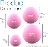 Core Balance Anti Burst Gym Ball 45-85cm with Pump Pink view 6