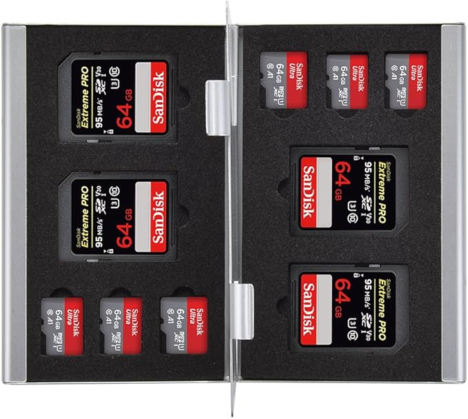 Harrd Shell Water Resistant Multi Use Memory Card Case for SD/SDHC/SDXC