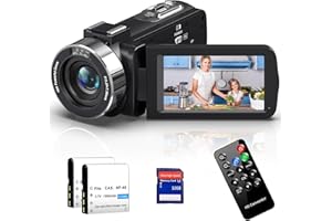 THPACIP 4K 80MP Camcorder Video Camera HD IR Night Vision Vlogging Camera for YouTube,18X Digital Zoom Camcorder Recorder 3.0" IPS HD Screen