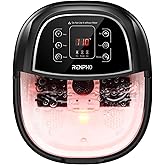 RENPHO Foot Spa Bath Massager, Motorized Massage, Fast Heating, and Powerful Bubble Jets, Automatic Shiatsu Massaging Rollers