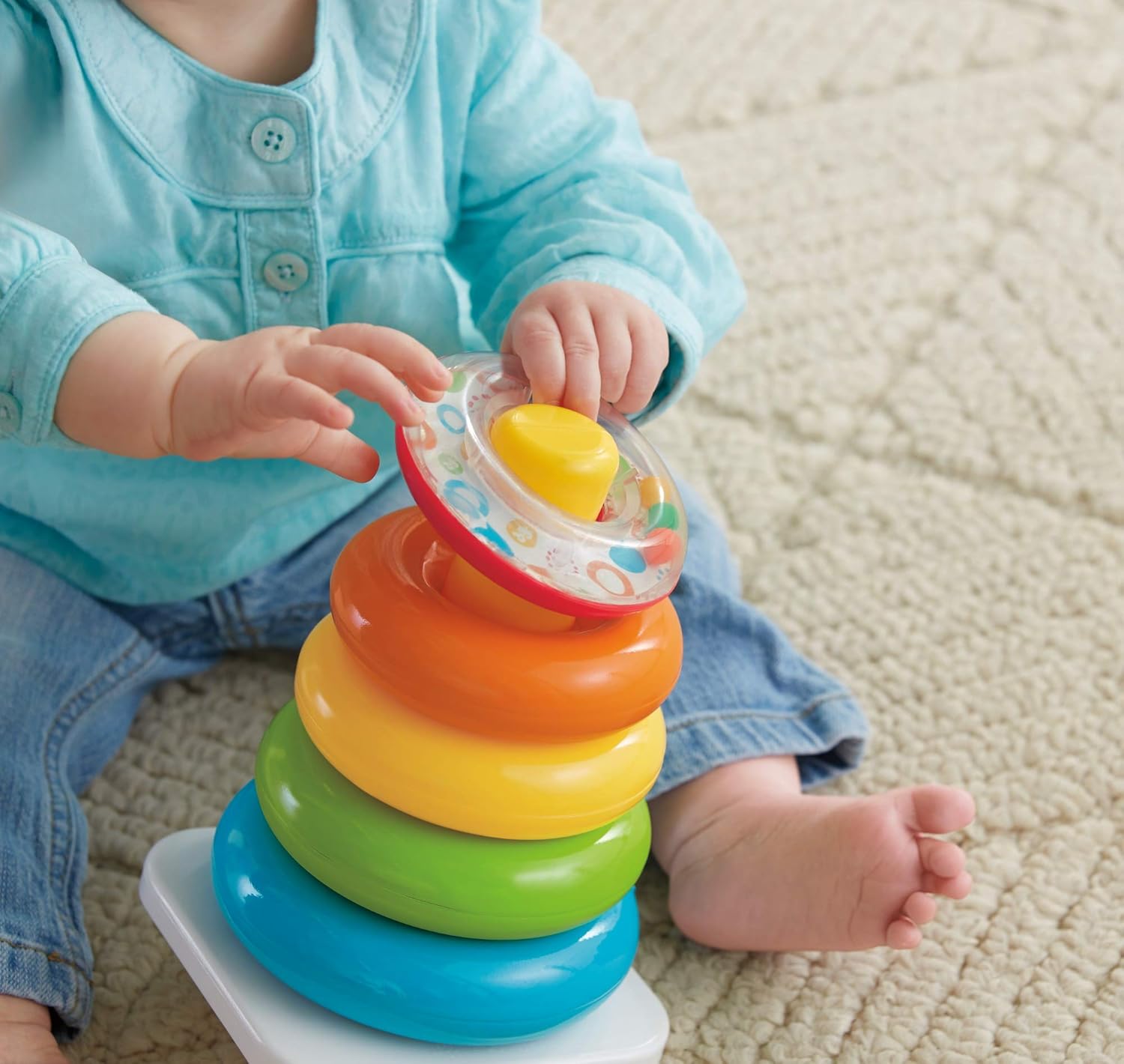 Juego de apilar aros Fisher-Price Rock a stack por sólo 9,99€ ¡¡23% de descuento!!