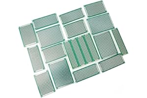 20pcs PCB Prototyping Board Set, Double-Sided Stripboard Veroboard Assortment (2x8cm, 3x7cm, 4x6cm, 5x7cm) for Electronics Pr