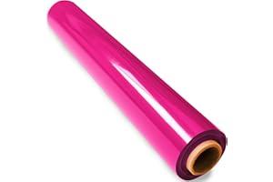 FIESTA WRAPS 200 ft Pink Cellophane Wrap Roll (16 in x 200 ft) - Transparent Colored Wrap for Gift Baskets - Pink Cellophane Paper for Crafts and Wrapping