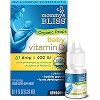 Mommy's Bliss Organic Drops No Artificial Color, Vitamin D, 0.11 Fl Oz