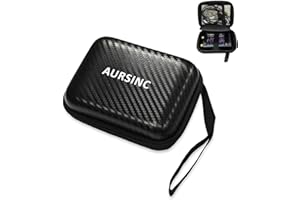 AURSINC 2.8 Inch Protective Case for NanoVNA H/TinySA, Waterproof Shockproof EVA Hard Shell Storage Bag with Carry Strap, Protective Divider, Secure Fit for Antenna Analyzer and Spectrum Analyzer