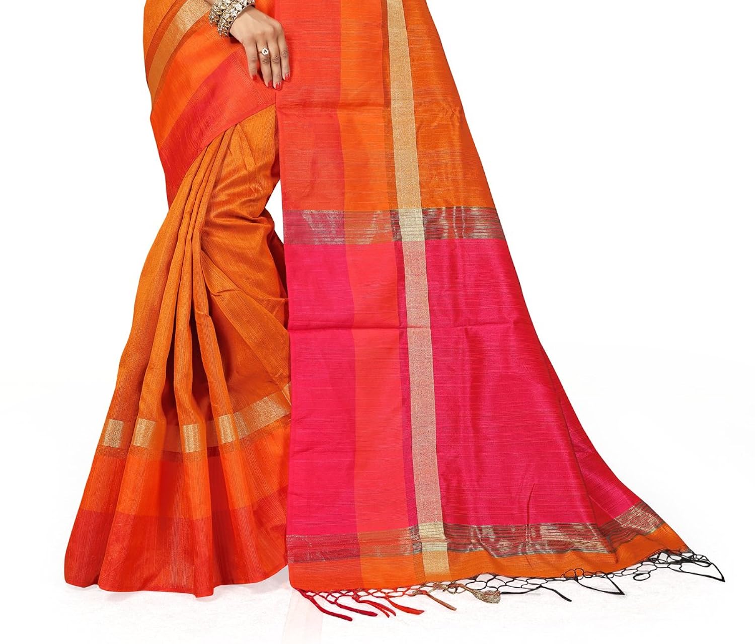 j b fashion cotton saree with blouse piece