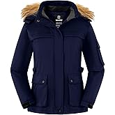 Wantdo Women's Waterproof Ski Jacket Windproof Winter Snow Coat Mountain Snowboarding Jackets Outdoor Fleece Parka