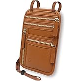 Sizobi Neck Wallet for Traveling Women Men, RFID Blocking Leather Passport Holder Travel Pouch, Family Travel Document Organizer Passport Wallets,International Travel Must Haves Travel Accessories