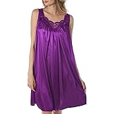 Venice Womens' Silky Looking Embroidered Nightgown 06N