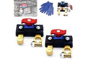 Universal Battery Disconnect & Leak Protector, 12V/24V Car Battery Disconnect Switch, Waterproof Battery Kill Switch with Sol