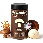 Mushroom Coffee - 9 Adaptogenic Mushrooms - Organic Lion's Mane, Chaga, Reishi, Turkey Tail, Instant Coffee - for Clarity, Focus, Energy, Immunity, Gut Health - Superfood - Sugar Free - 80 Servings