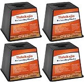 Tlaleikejia Trailer Jack Block, RV Leveling Blocks, 6000 lbs Capacity, Set of 4, Polypropylene RV Camper Stabilizer Blocks, Stackable Leveling Support for Camper Trailer