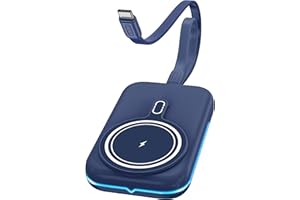 HUOTO Magnetic Portable Charger,10000mAh Wireless Power Bank 22.5W PD Fast Charging with USB-C Cable,for Magsafe-Compatible Battery Pack for iPhone 16/15/14/13/12 Series