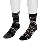 MUK LUKS mens Wool 6 Inch Socks (2 Pair Pack)