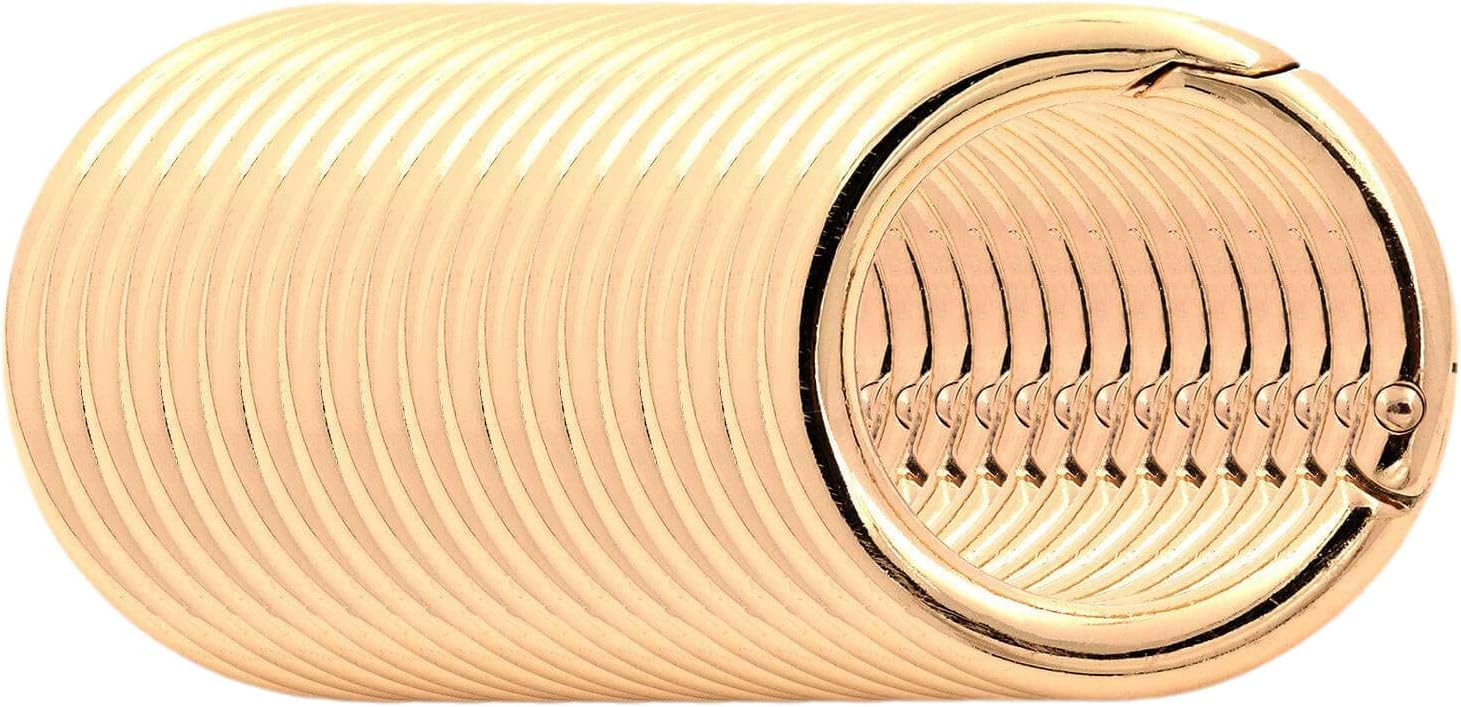 BIKICOCO 1'' Round Spring Gate O-Ring Clasp Push Snap Hook Belt Hardware Loop, for Handbags Keys, Light Gold - 20 Pcs