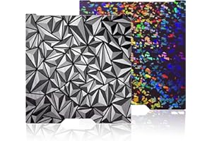 WEFUIT JUUPINE Double Sided Smooth H2D/H2S Build Plate 355x346MM for Bambu Lab H2D,Flexible Spring Steel Heated Bed Platform for Bambu Lab H2D/H2S/H2D Laser Full Combo/AM2 Pro (PEO+Flake)