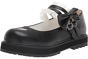 LORIE & KNIGHT Japanese Sweet Lolita Hollow Heart Maid Cosplay Platform Mary Jane Flat Shoes