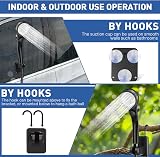 MIAOKE Portable Camping Shower 7800mAh with Digital Temp Display Grey view 8