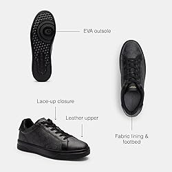 COACH Men's High Line Sneaker, Graphite/Black, 10