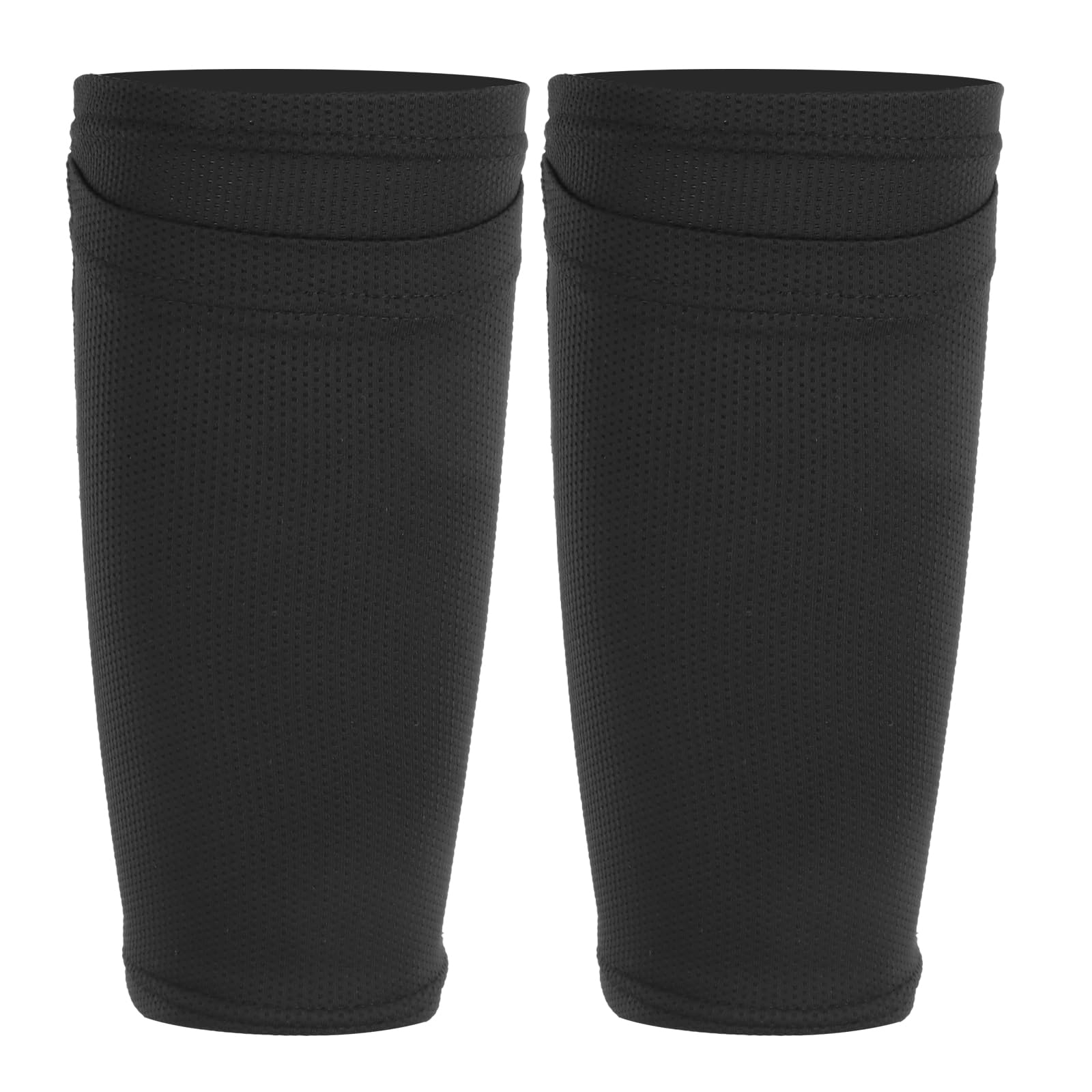 Shin Guards Soccer Shin Pads Socks Shin Guards with Anti-Slip Strip Soccer Shin Guard Socks with Pocket Sleeves Breathable Soccer Shin Guards for Kids Youth Adults Soccer Running (Black, M)