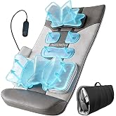 Full Body Stretching Massage Mat with Airbags | Body Discomfort Soothing &amp; 3D Lumbar Stretch | Warm Care for Neck, Back, Waist, Hip | 7 Massage Modes, Portable &amp; Foldable for Home Office Travel