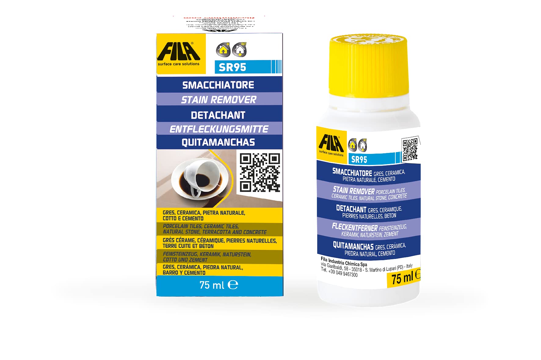 Fila SR/95 - Stain Remover - Removes coloured, organic stains: wine, coffee, soft drinks, tea, indelible marker