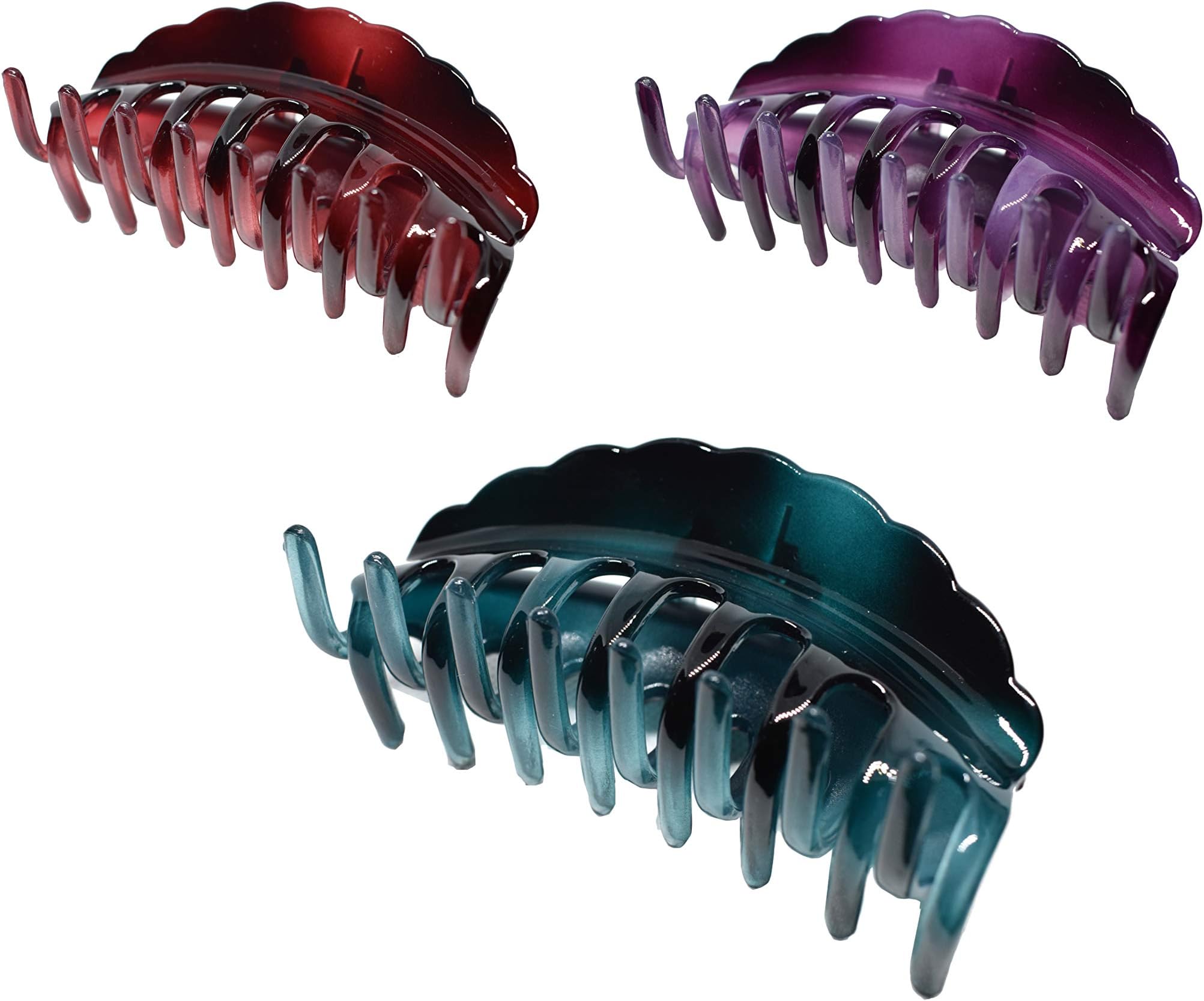 Marrie Hair Clips for Women Strong Large Clip Claw Jaw Clamp Grip for Thick Hairs - Pack of 3 Clips