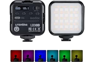 GODOX LITEMONS LED6R RGB Video Light, CRI 95, Color Temperature 3200K-6500K with 13 FX Effect for Photography Lighting, Live 