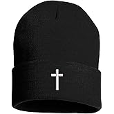 DSY Lifestyle Cross Unisex Beanie Hat - Christian Cross Beanie