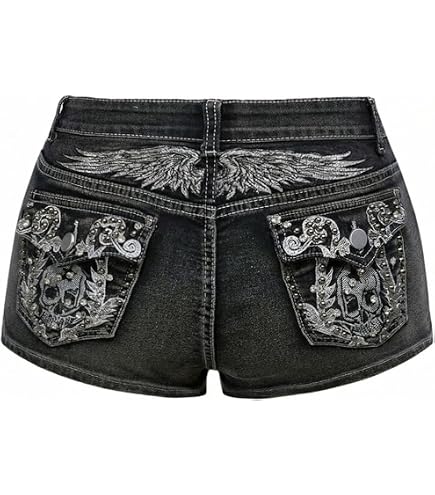 SOLY HUX Women's Y2k Jeans Mini Denim Shorts Rave Outfits