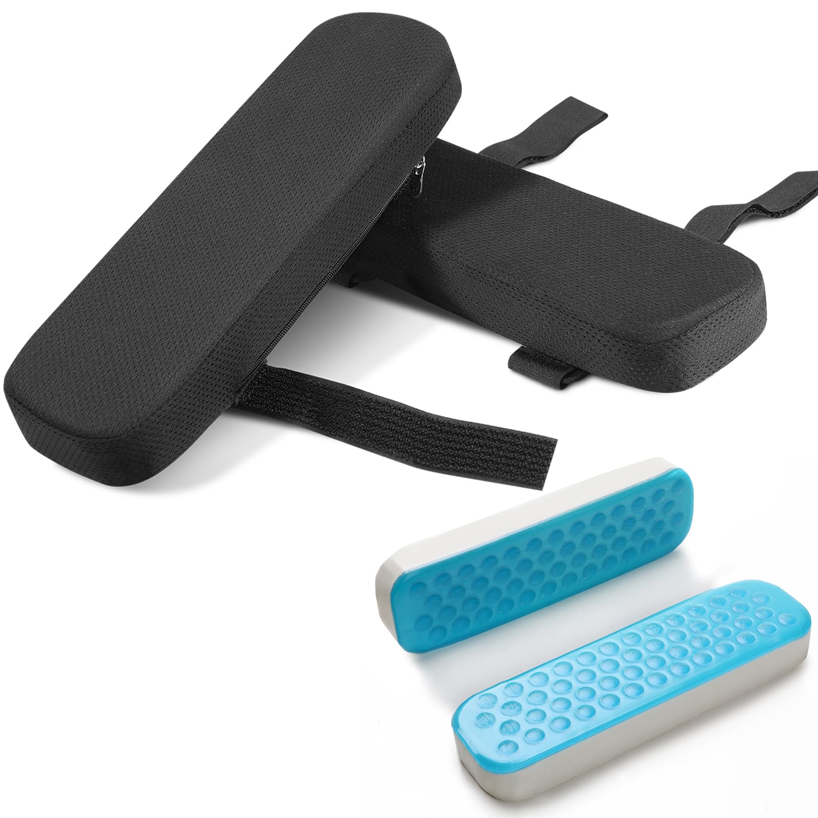 masteymoh Ergonomic Armrest Pads Office Chair Arm Rest Cover Pillow - Elbow Support Cushion for Computer, Gaming and Desk Chairs (Flat)