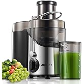 Juicer Machines, Juilist 3" Wide Mouth Juicer Extractor Max Power 800W, for Vegetable and Fruit with 3-Speed Setting, 400W Motor, Easy to Clean